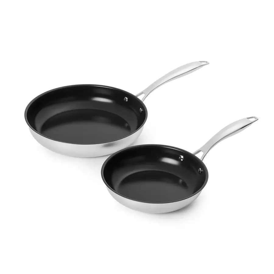 Set of 2 Ceramic and Stainless Steel Anti-Agents, 10 Inches and 8 Inches