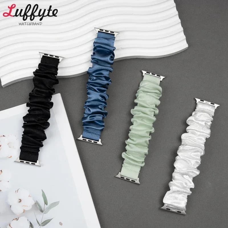 Cinturino da donna per Apple Watch 1-11 Ultra SE 3 2 1 Bracciali da polso elastici Scrunchie per Iwatch 38-49mm Accessori per orologi