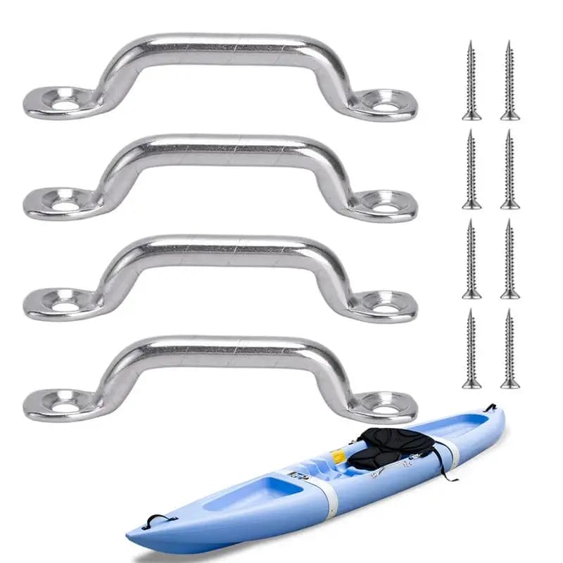 Footman Loop 4x Ancoraggi per legare resistenti in acciaio inossidabile Hardware per barche resistente alla ruggine con viti autofilettanti a testa piatta per tutti i giorni