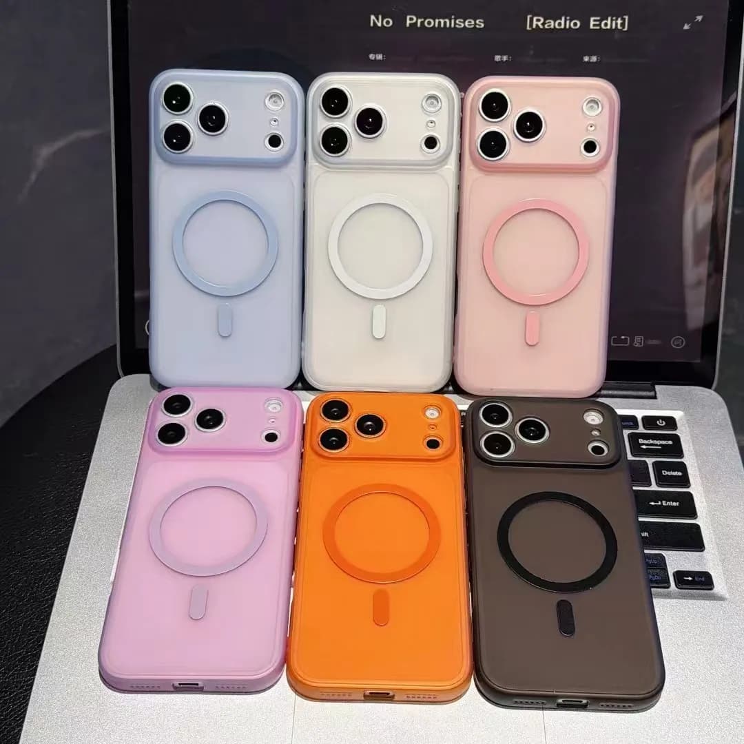 Luxury Matte Phone Case for IPhone 18 Pro Max 11 12 13 14 15 16 17 Pro Max Plus Air Fro Magsafe Magnetic Bumper Back Cases Cover