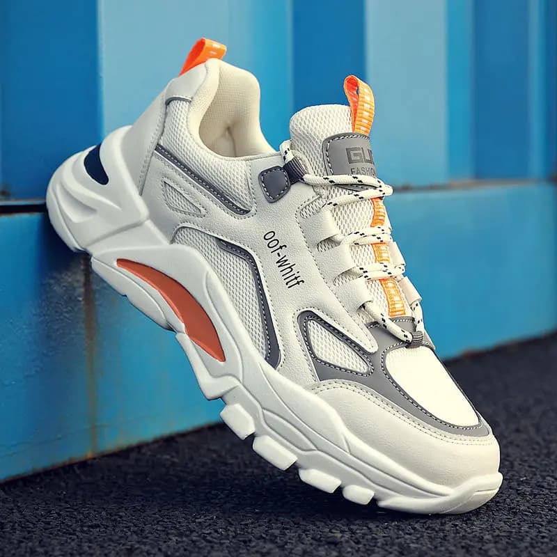 Spring 2026 Men's Running Shoes Breathable Mesh Trendy Dad Sneakers Casual Sports Autumn Collection Yuyuxixi Work Boots