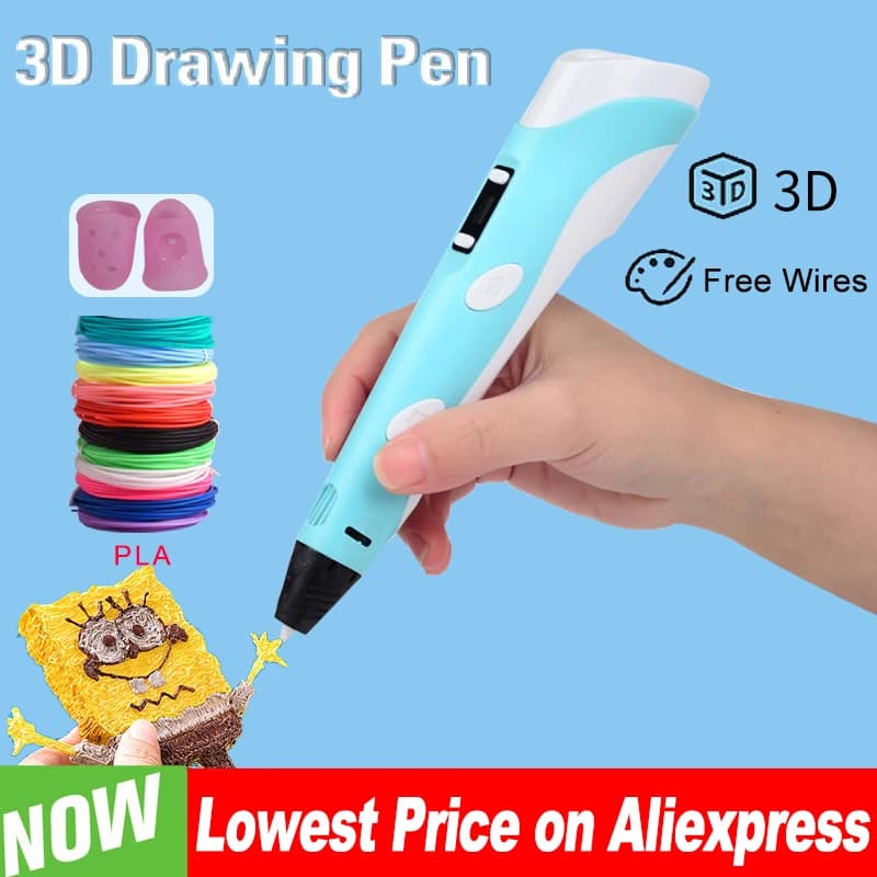 3D pen design pen with LCD screen compatible with filament PLA toys safe painting for kids Christmas birthday gift DIY