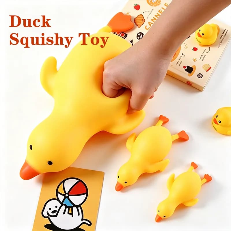Giocattolo Antistress Squishy a Forma di Anatra o Oca, Giocattolo Morbido per Alleviare lo Stress, Regalo per Bambini