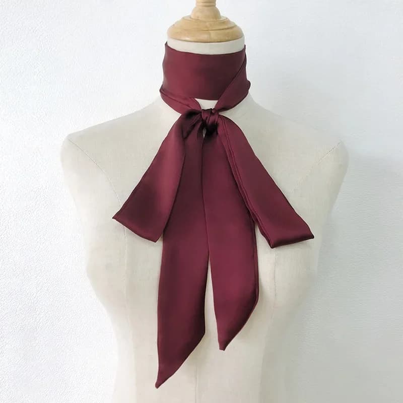 Fascia per capelli da donna a tinta unita, sciarpa lunga, fascia sottile da polso, graziosa sciarpa da collo, sciarpa avvolgente alla moda da donna 5*200CM