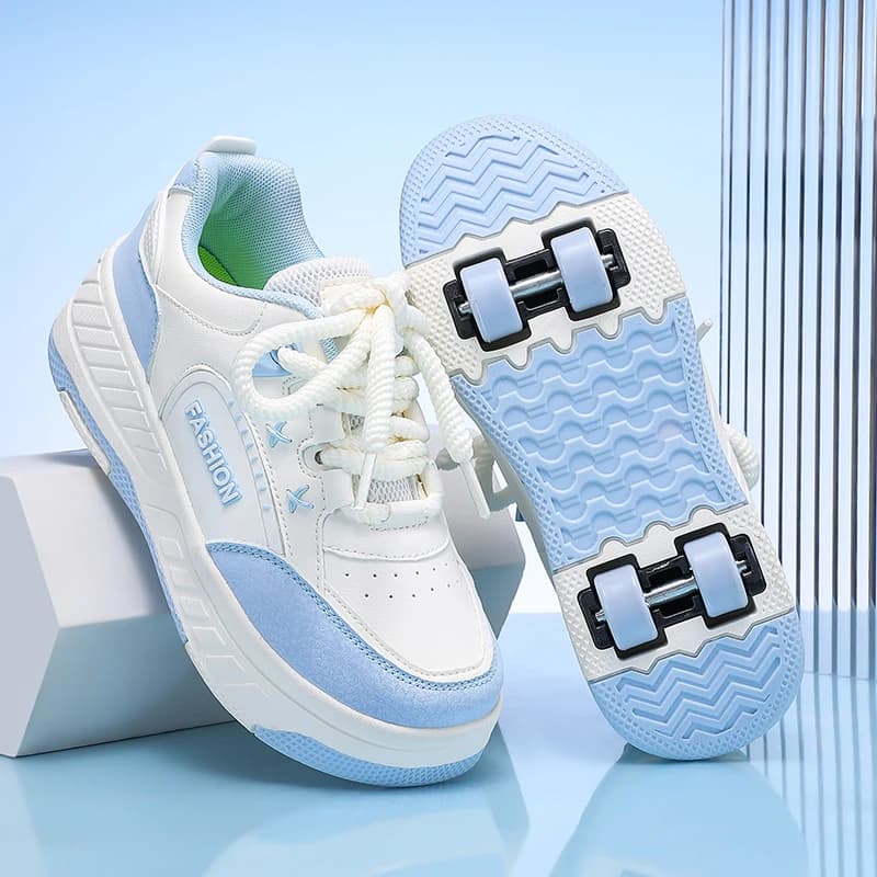 Children Junior Roller Skate Shoes Kids Sneakers with Two Boys Girls Wheels Shoes Running Adult Casual Boys Shoes