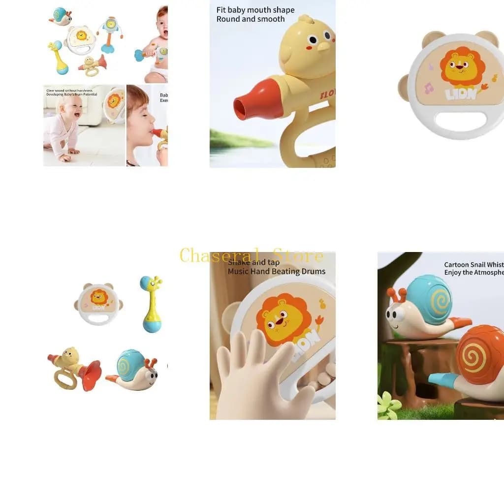 E7CE Strumento musicale portatile Campane a mano del fumetto Shaker Giocattolo Stimolazione cognitiva Shaker Giocattolo per i