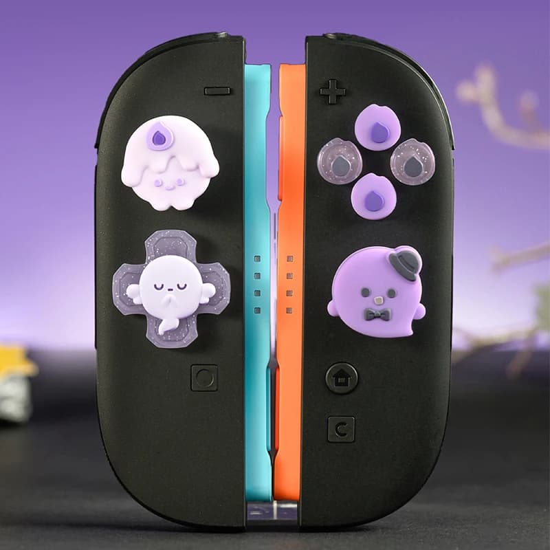 Per Nintendo Switch 2 Manopole a pulsante Tappi Joystick Cap ABXY Chiave Adesivo Set Custodia in silicone Thumb Stick Grip Cap Cover per Switch 2