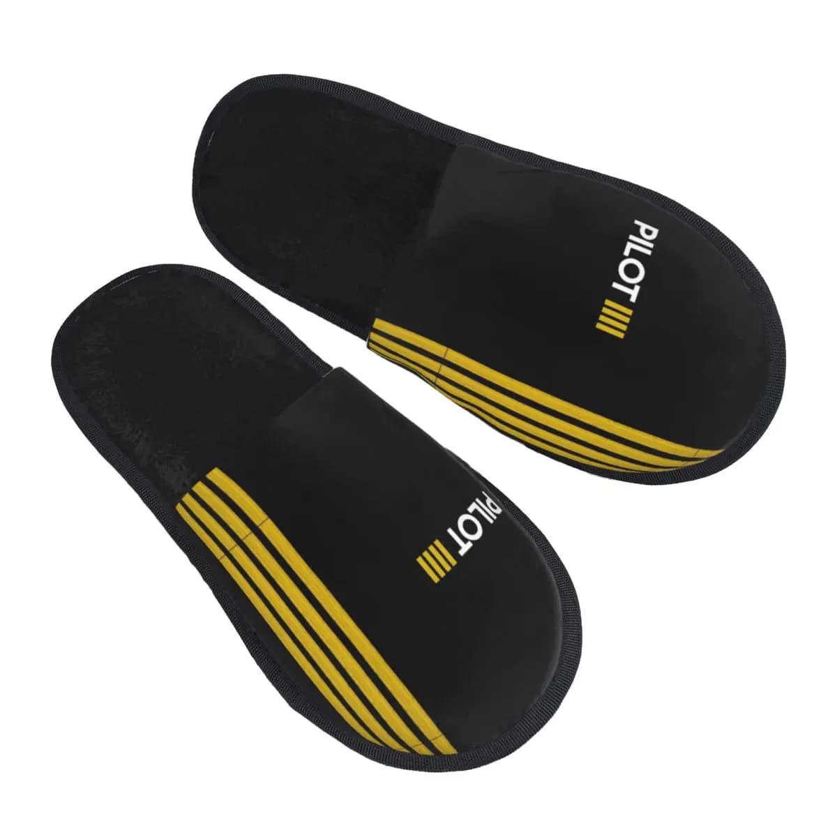 Pilot print captain strips home slippers warm aviation air aviator memory foam soft slippers outdoor shoes for interior
