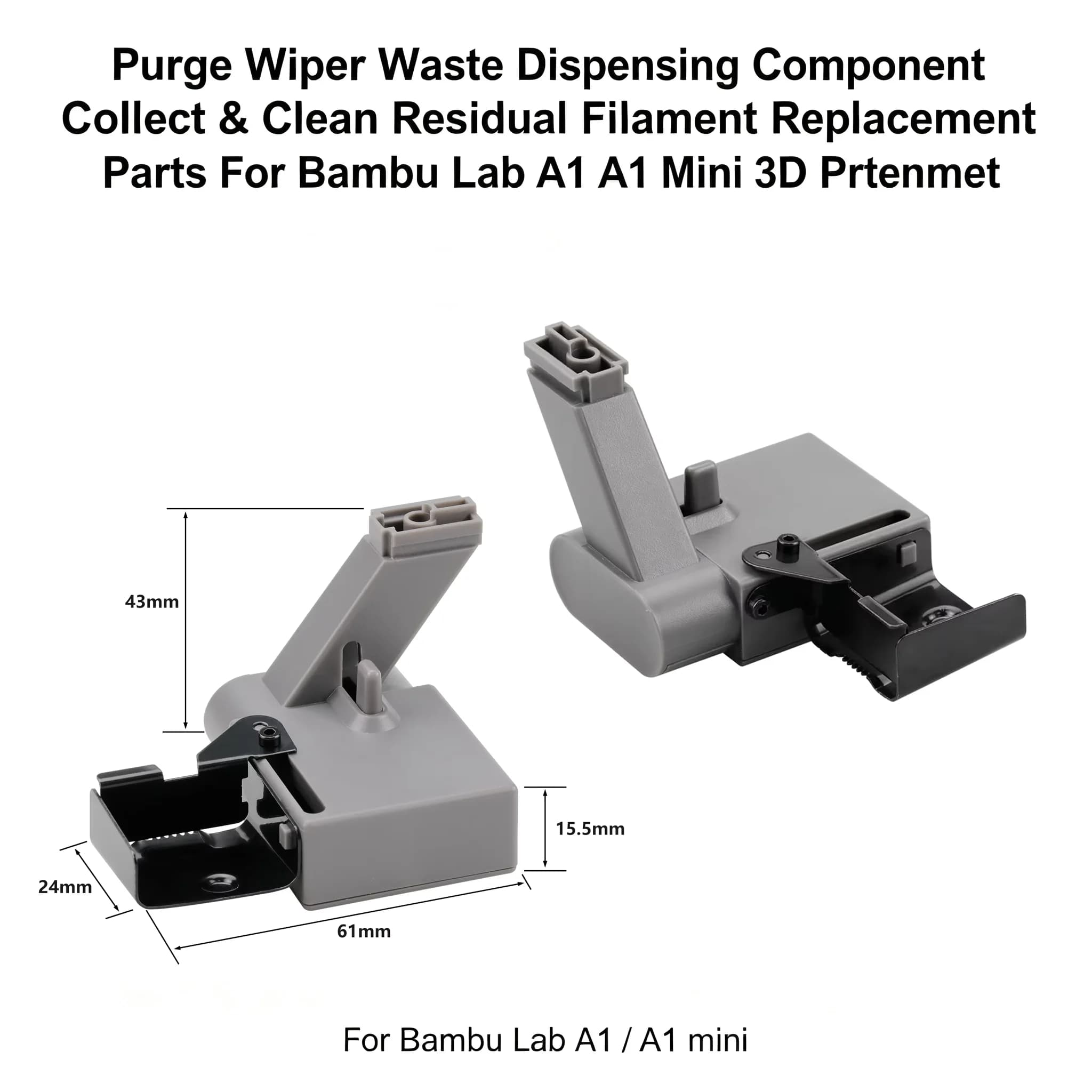 Purge Wiper Waste Dispensing Component Collect & Clean Residual Filament Replacement Parts For Bambu Lab A1 A1 Mini 3D Printer！1