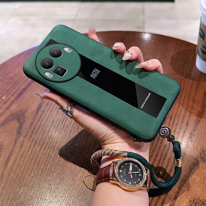 Nuova custodia in pelle semplice stile antico con braccialetto anti-caduta per Realme GT8 GT8 Pro, cover antiurto per coppia Realme GT8