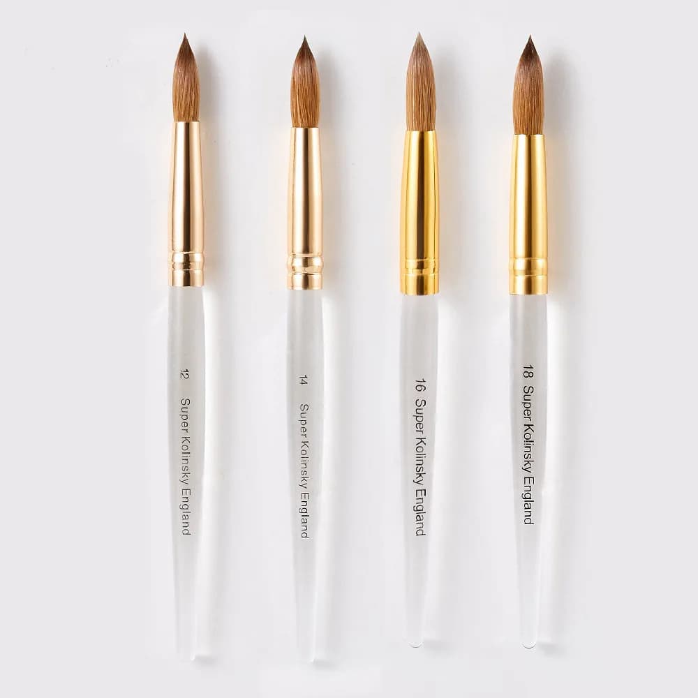 Pennello per Nail Art strumento per punte per Manicure Kolinsky Sable pittura acrilica penna per intaglio in Gel 16 #18 #20 disegno per salone di polvere liquida polacca