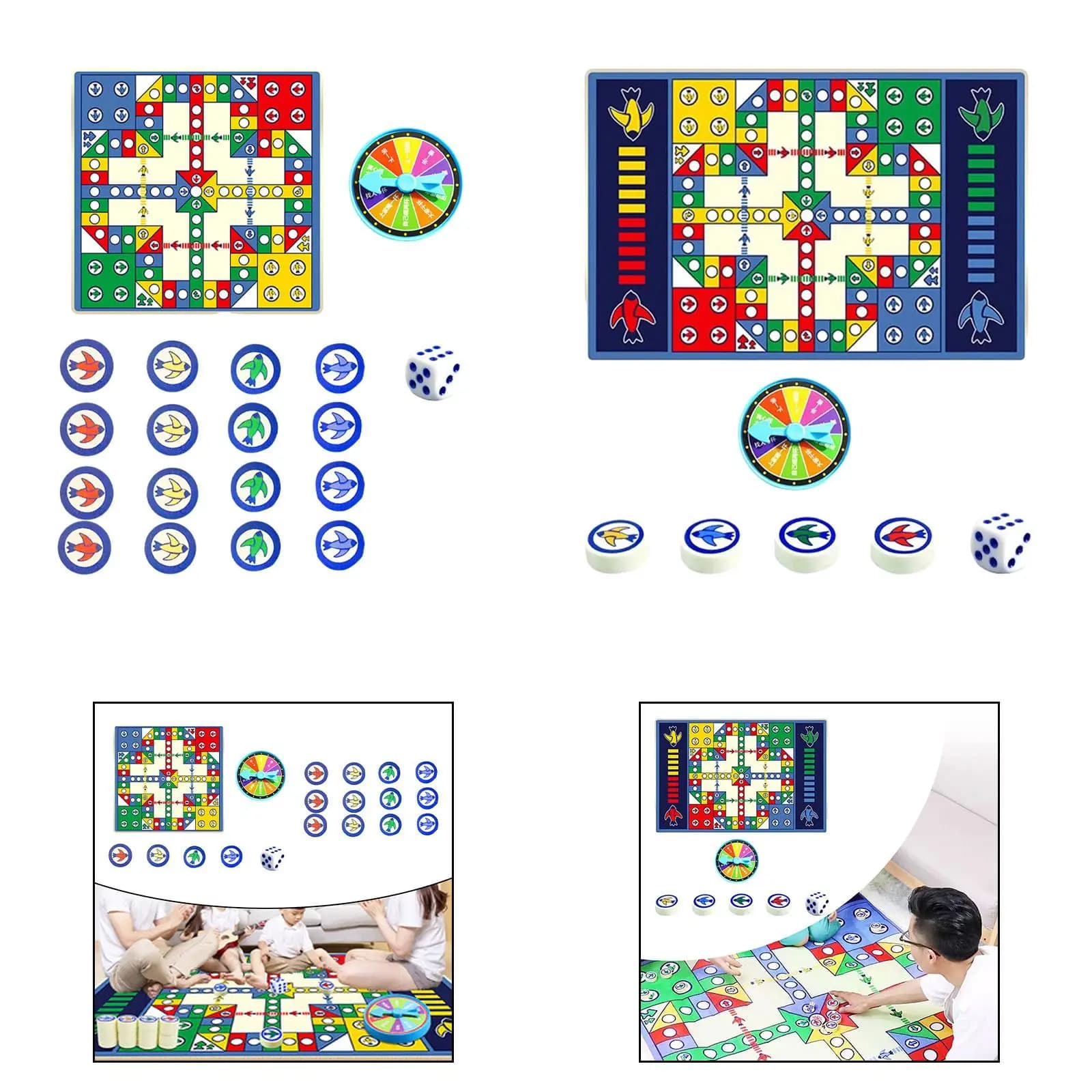 Airplane Flight Chess Family Game Toy Rug Crawling Chess Mat Set with Chesses Flying Chess Game Carpet