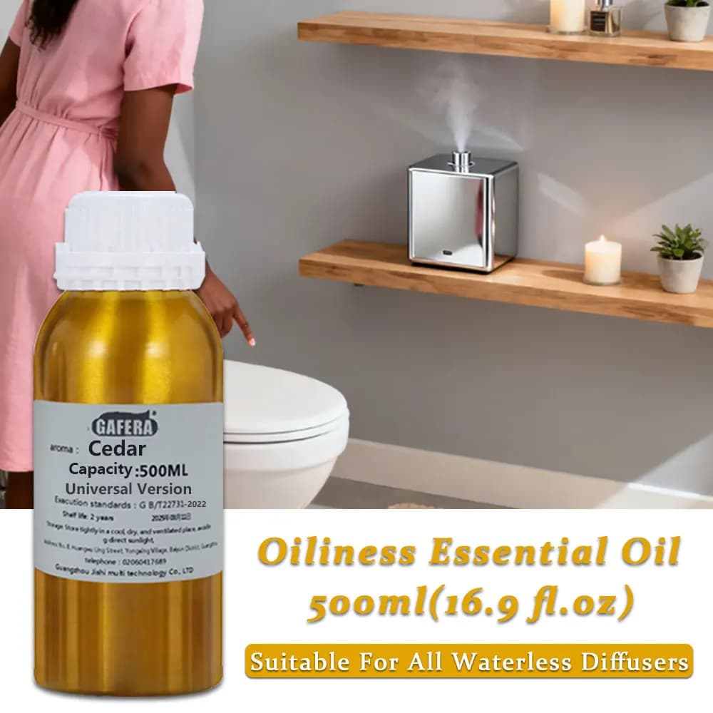 GAFERA 500ml (16.9 fl.oz) Oli Essenziali di Cedro/Kempinski - Per Tutti i Diffusori Senza Acqua, Olio Aromaterapico di Ricambio per Diffusori di Aromi