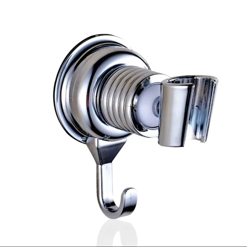 Regolabile Elegante Ventosa Soffione doccia Supporto della Staffa Del Basamento Con Il Tovagliolo Gancio Per Il Bagno Fissato Al Muro da Tazza di Aspirazione di Vuoto