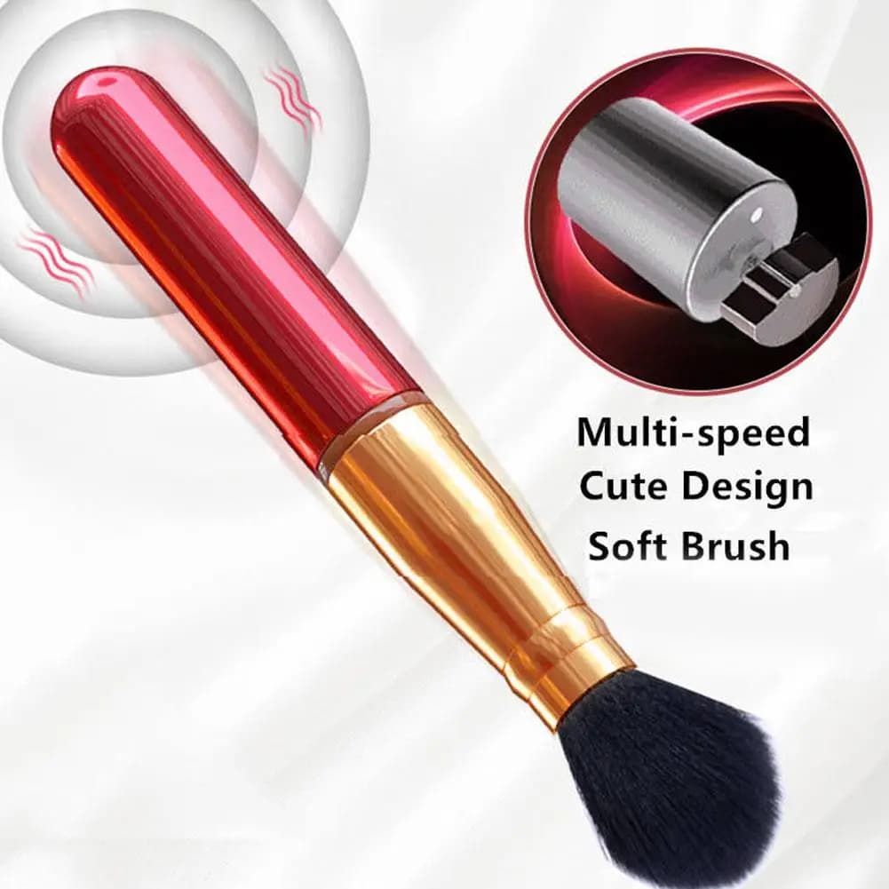 Pennello per trucco elettrico, frullatore per fondotinta vibrante e massaggiatore per il viso, applicatore ricaricabile per fard in polvere, kit di strumenti di bellezza