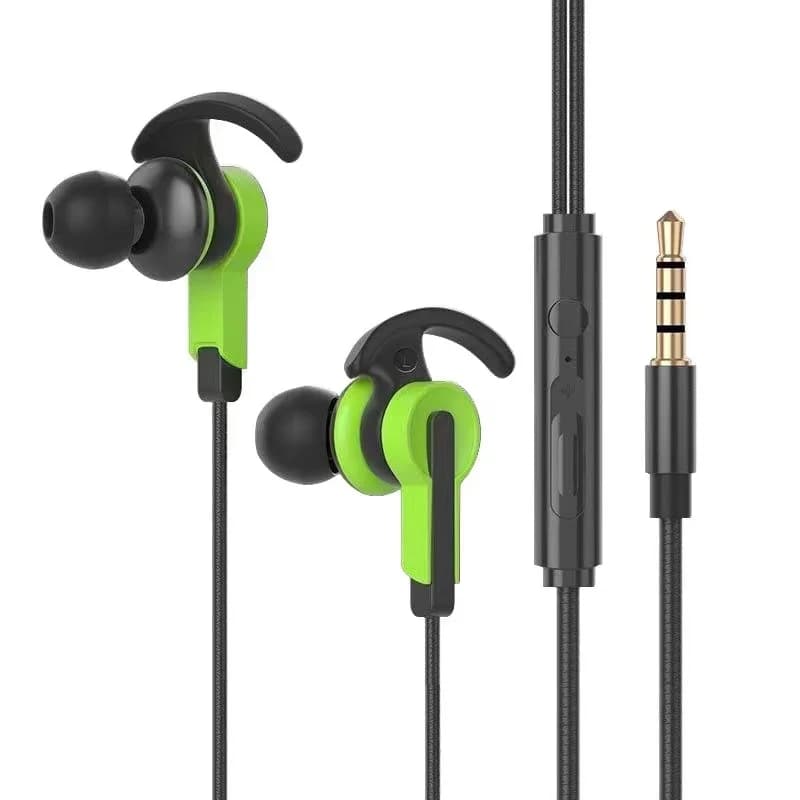 3.5mm wired earphones Stereo with noise reduction microphone for PUBG Gaming Sports Bass Shark Fin Jack Headset