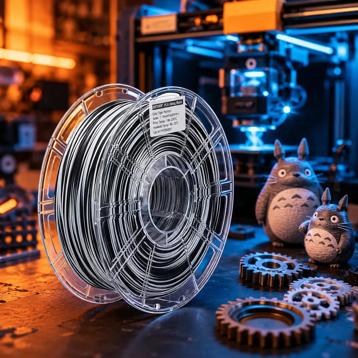 ANTINSKY PLA-Rock 1.75mm 1KG Filamento per Stampante 3D con Texture Rocciosa, Materiale di Stampa Resistente