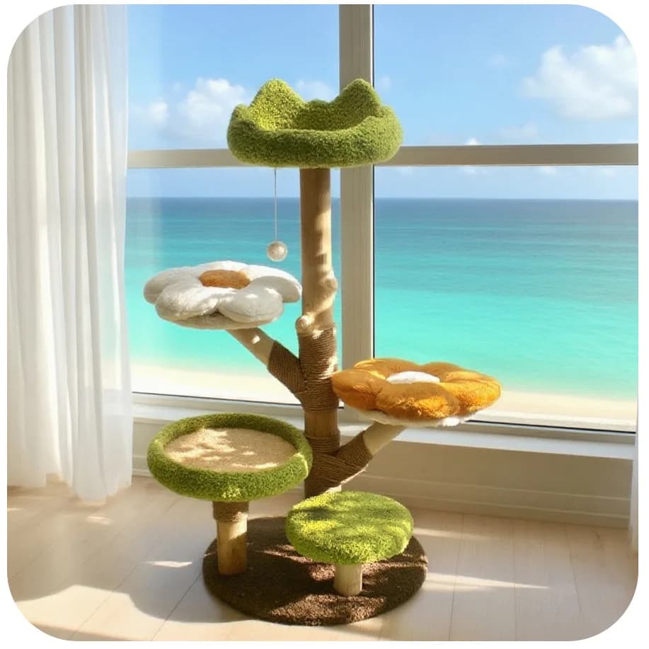 Pure Handmade Cat Climbing Frame Is Universal in All Seasons and Does Not Occupy An Integrated Cat Tree