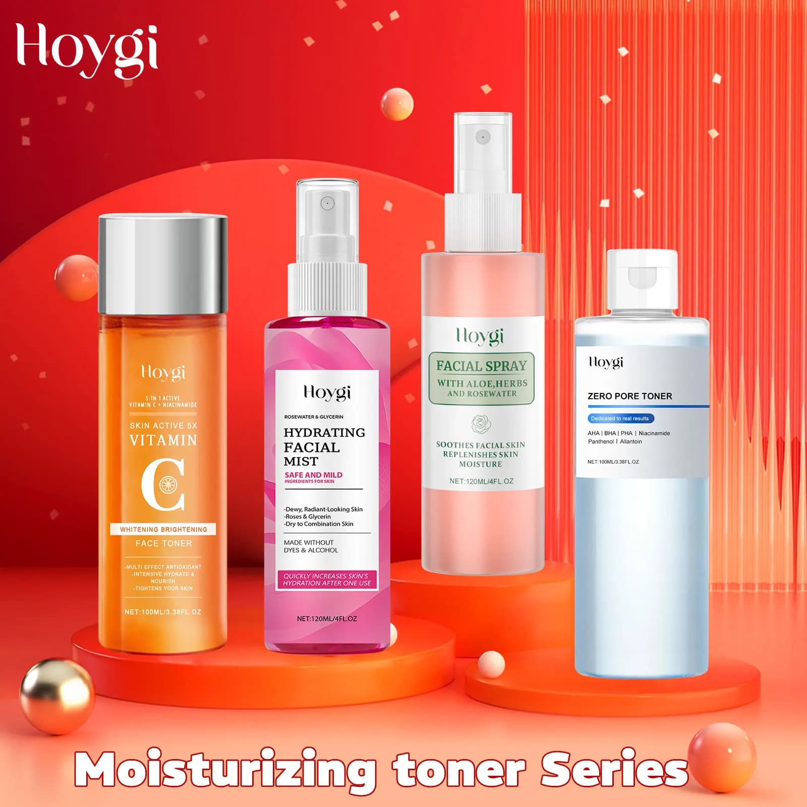 Tonic Rose Spray Repair Damaged Skin Reduce Pores Improve Drying Oil Control Lightening Pigmentation Vitamin C Essence for Face
