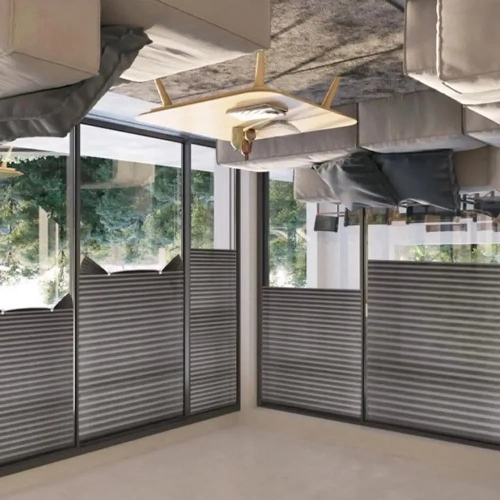 Tenda plissettata autoadesiva Mezza oscurante Tende per finestre Tenda per il controllo della luce della privacy Protezione UV 2025 Tenda senza trapano