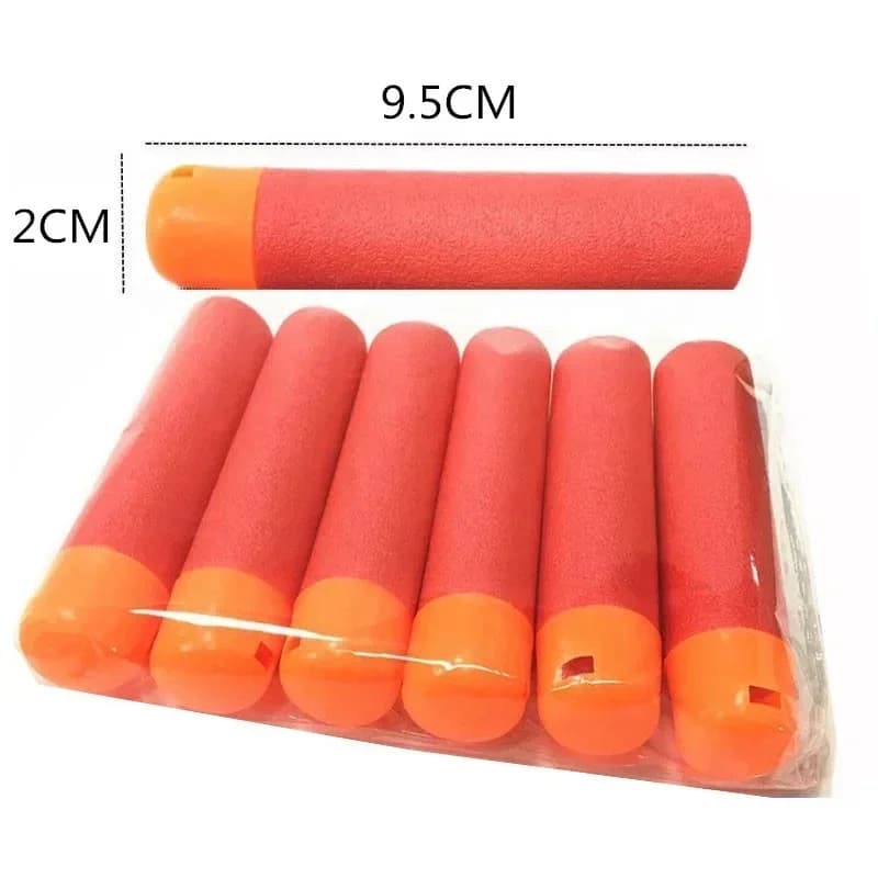 30 Pz Mega Per Nerf 9.5 cm Rosso Fucile Da Cecchino Freccette Proiettili Mega Schiuma Ricarica Freccette Grande Foro Testa Proiettili Per N-Strike Mega Serie
