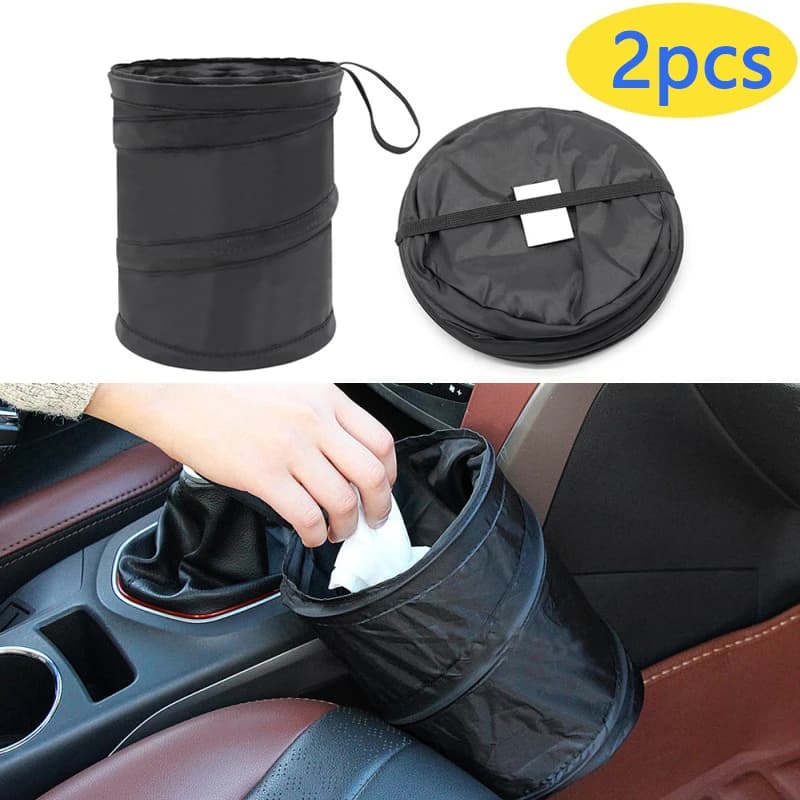 Cestino per auto pieghevole a prova di perdite e impermeabile, sacchetto per rifiuti portatile per auto, contenitore per spazzatura, cestino per rifiuti.