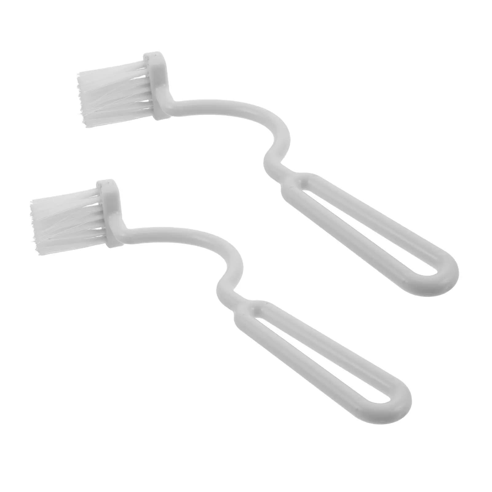 Set di 2 Spazzole per WC in Plastica con Manico Curvo a Forma di S per Pulizia Profonda di Vaso, Fessure e Aree Difficili da Raggiungere, Uso Domestico e Pubblico