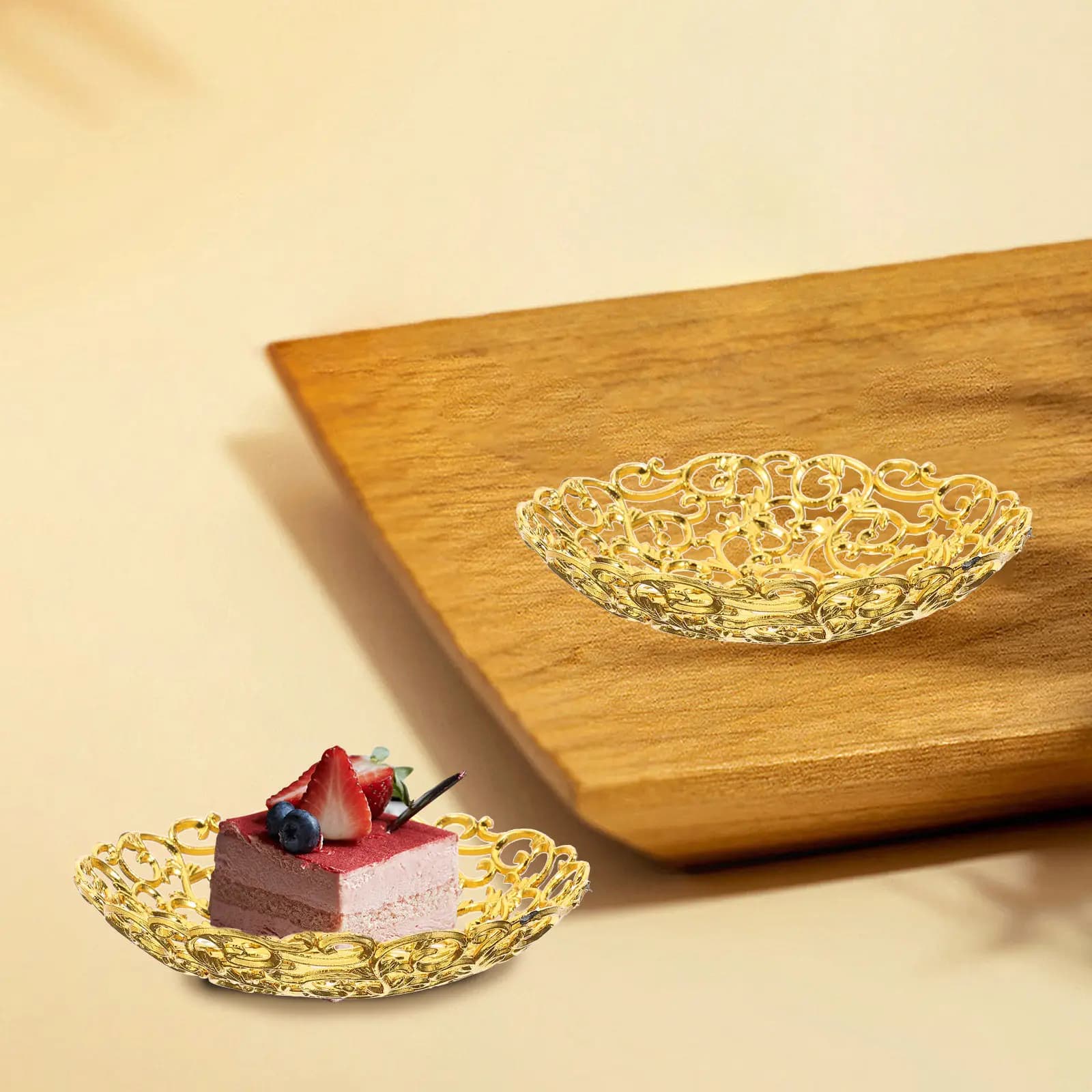 Set di 12 Vassoi in Plastica per Eid Mubarak, Vassoio per Dessert del Ramadan, per Caramelle, Snack, Frutta Secca, per Camera da Letto, Scrivania, Soggiorno, Tavolino