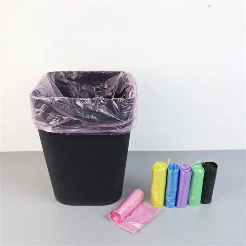 5 Rotoli/Sacchetto Sacchetti per Rifiuti Monouso Piccoli, Sacchetti Portatili in PE per Cestini, Sacchetti per Spazzatura Piccoli per Ufficio e Cucina