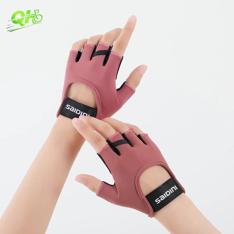 Women's Cycling Gloves Electric Scooter Gym Fitness Weightlift Yoga Gloves Non-slip Gym Mujer Shoe Out Gloves Half fingers