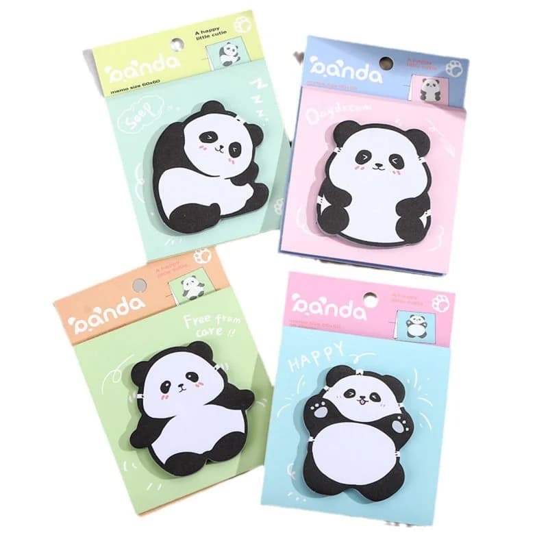 36 pz/lotto Creative Panda Memo Pad Sticky Note Creative N Times etichetta di cancelleria blocco Note segnalibro Post materiale scolastico