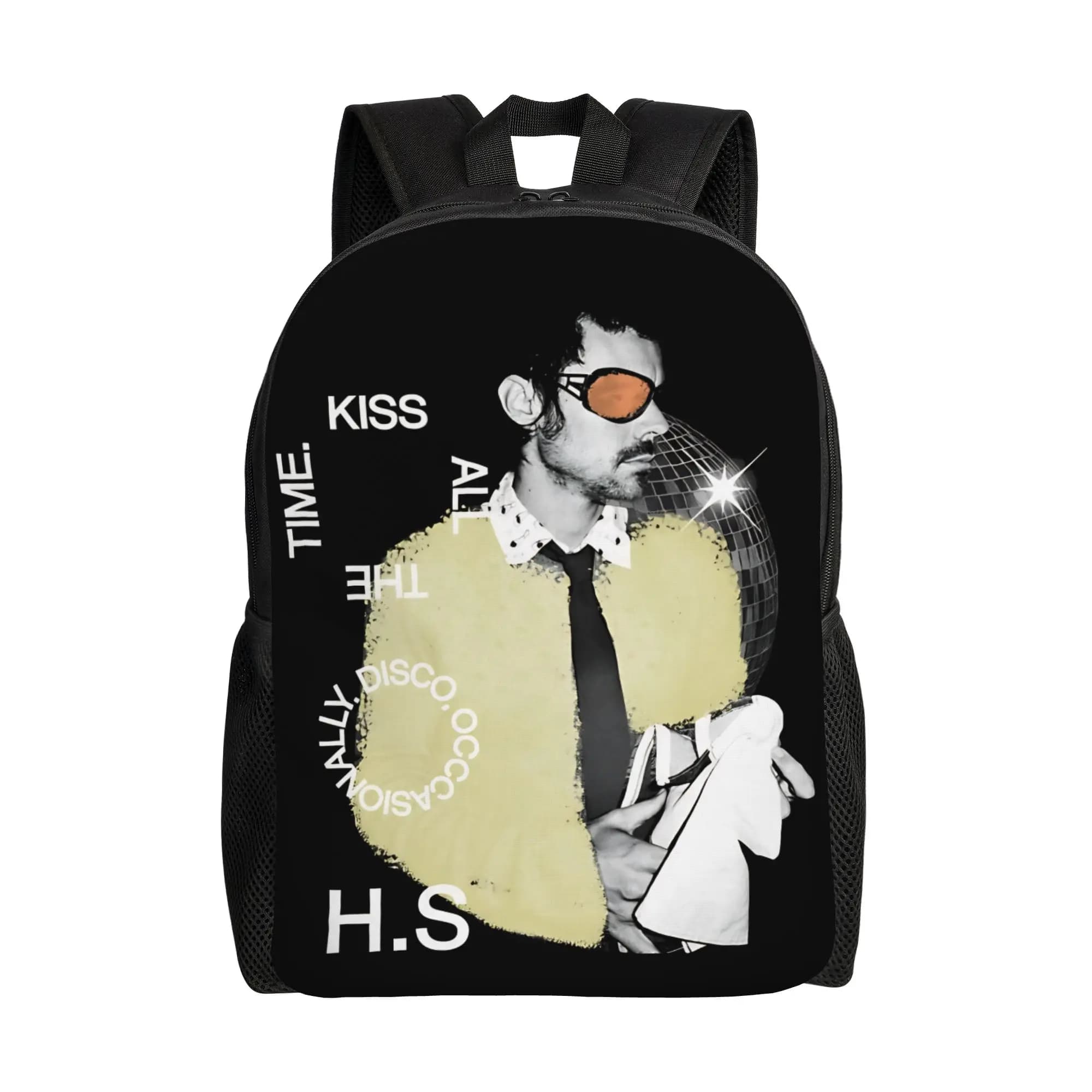 Zaino per bambini Harrys Styles Kiss All The Time Disco Occasionally, borse scolastiche per scuola materna e scuola elementare per ragazze e ragazzi