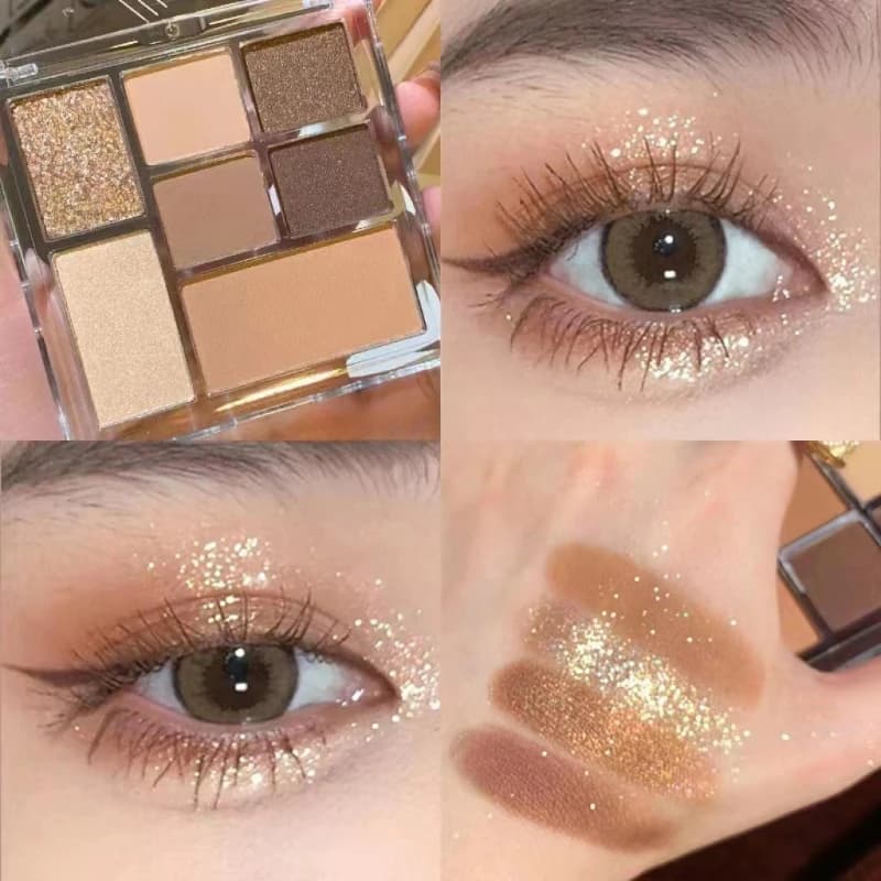 New 7 Colors Shade Palette Pearl matt Glitter Shade Makeuo Palette glossy shade pigments purple brown cosmetics