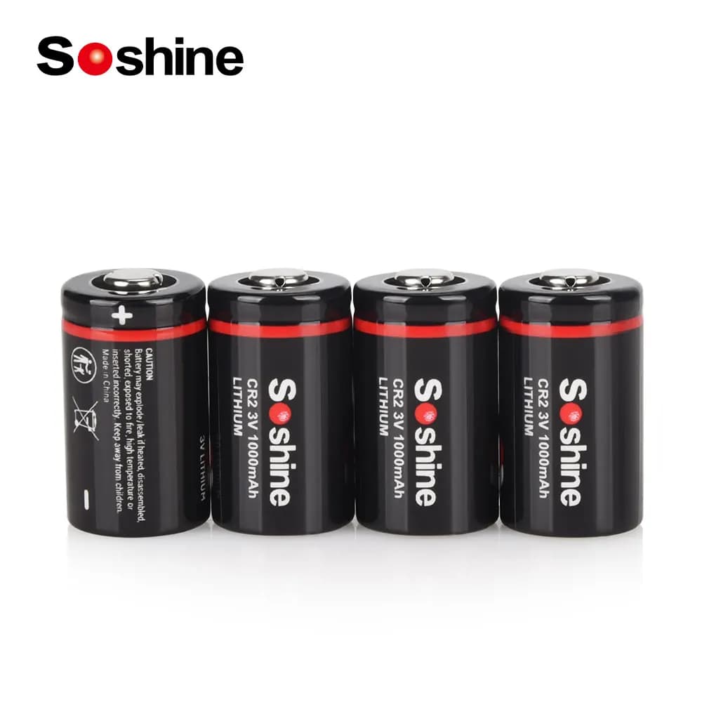Soshine CR2 3V Primary Lithium Battery 3-Volt 1000mah Batteries Non-Rechargeable Battery for Microphones Camera Smoke Detector