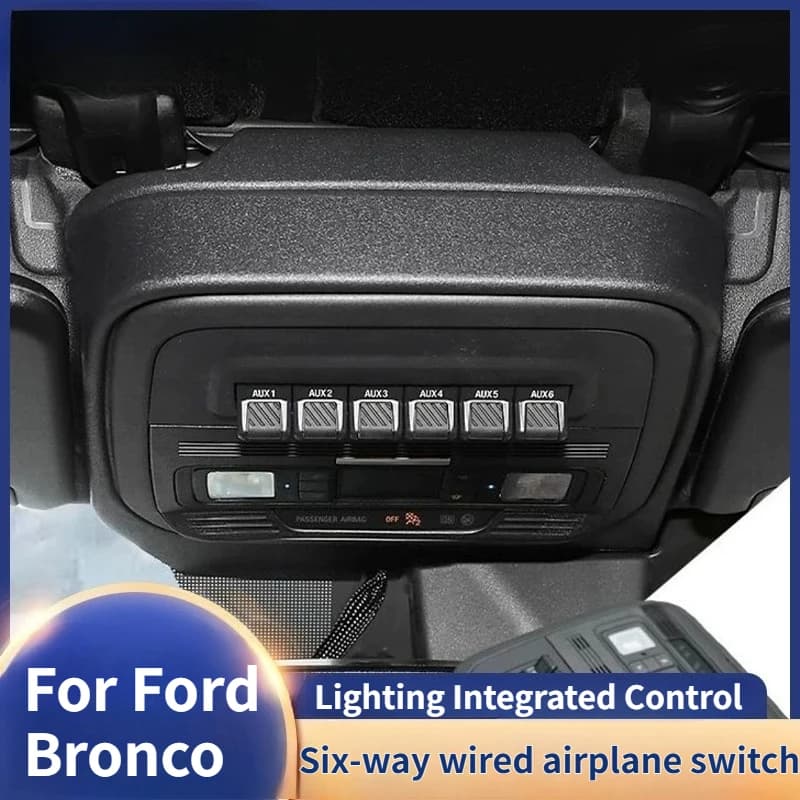 Kit di Modifica con Interruttore Ausiliario a Sei Vie per Ford Bronco, Pulsante di Controllo Intelligente, Accessorio per Espansione