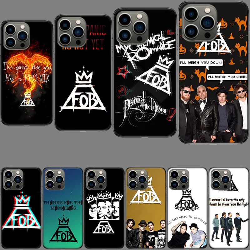 Cover per iPhone Rock Band FOB antiurto e simpatica per modelli 16E, 15 Pro, 14 Plus, 17E, 16, 17 Pro Max, Air, 11, 12, 13 Mini
