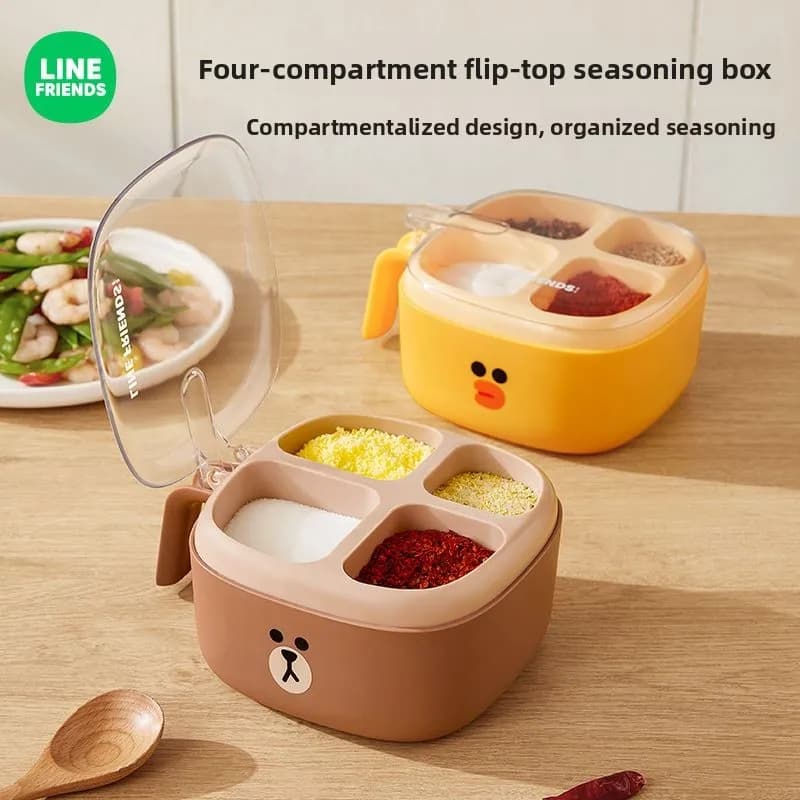 LINE FRIENDS Brown Cony Sally, simpatico barattolo per spezie a tema anime, contenitore per condimenti da cucina Kawaii, regalo all'ingrosso