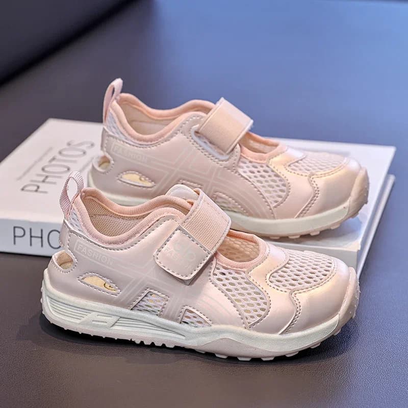 Monochrome Classic Kids Sneakers Simple Versatile Breathable Upper Non Slip Rubber Sole Sports Shoes All Year Round