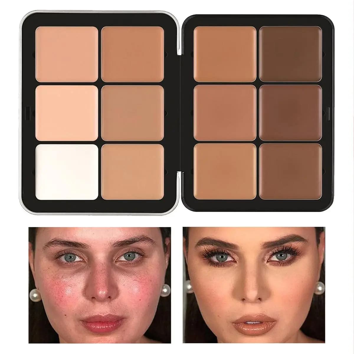 Tavolozza di correttori a 12 colori Tavolozza di trucco con contorno fosforoso opaco Fondotinta in crema Trucco Trucco Riparazione viso