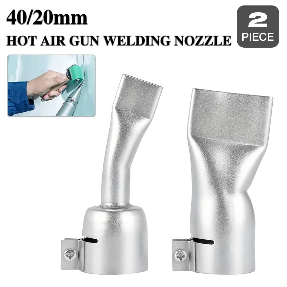 Ugello per pistola ad aria calda da 40/20 mm, adatto per pistola ad aria calda da 32 mm di diametro, utilizzato per la saldatura di pellicole in plastica PP, PVC, ABS, ecc., resistente alle alte temperature