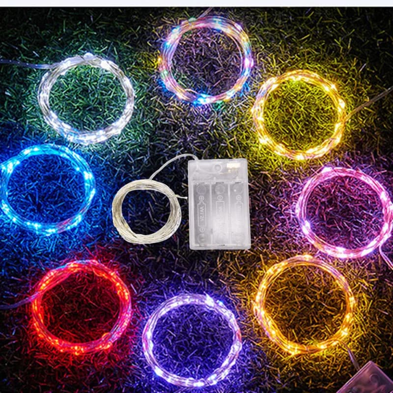 Luci Fatate LED a Batteria per Decorazioni Natalizie, Matrimoni e Camere da Letto, Luci a Filo per Atmosfera Festiva