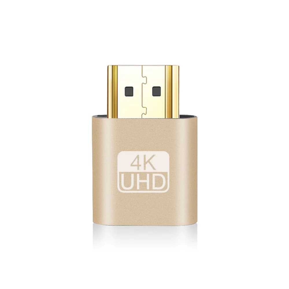 Adattatore display virtuale VGA compatibile HDMI 4K 1.4 DDC EDID Spina fittizia Emulatore display fantasma senza testa Piastra di blocco scheda video