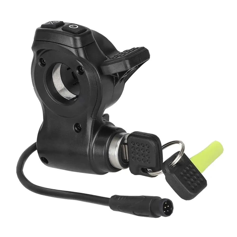 Serratura per porta elettrica con interruttore acceleratore compatibile per KuKirin per scooter elettrico G2 Master, accensione sicura con chiavi, cavo da 147 mm