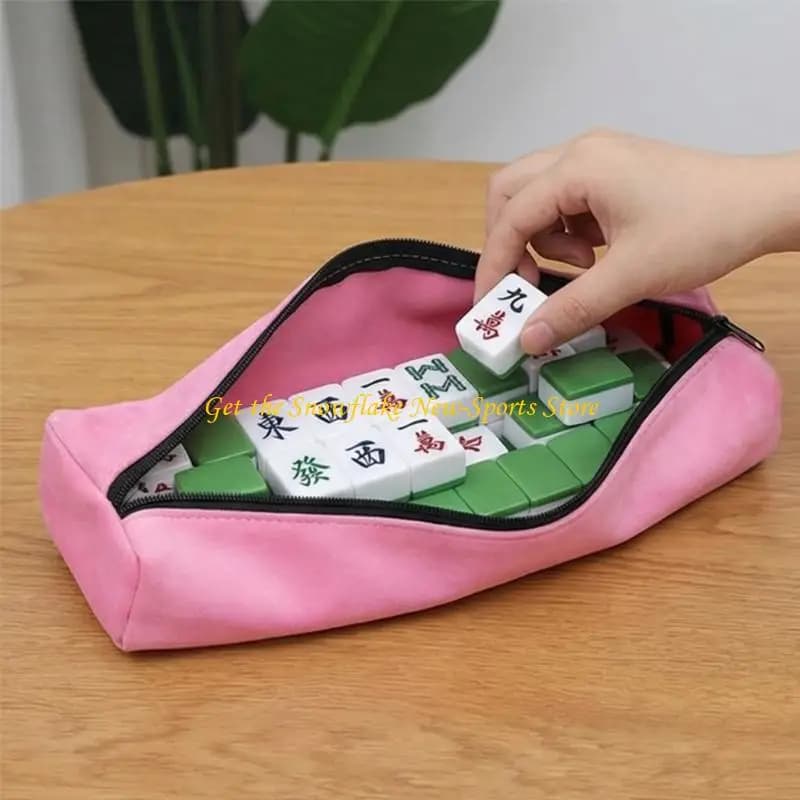 Borsa per per piastrelle Mahjong E56D con rivestimento protettivo in tela per Mahjong