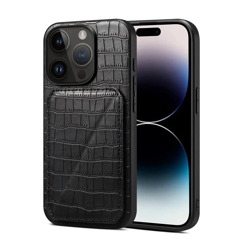 Denior per IPhone 11 12 13 14 15 ProMax Deluxe Cover posteriore in pelle PU XR XsMax 7 8Plus custodia per telefono resistente antigoccia