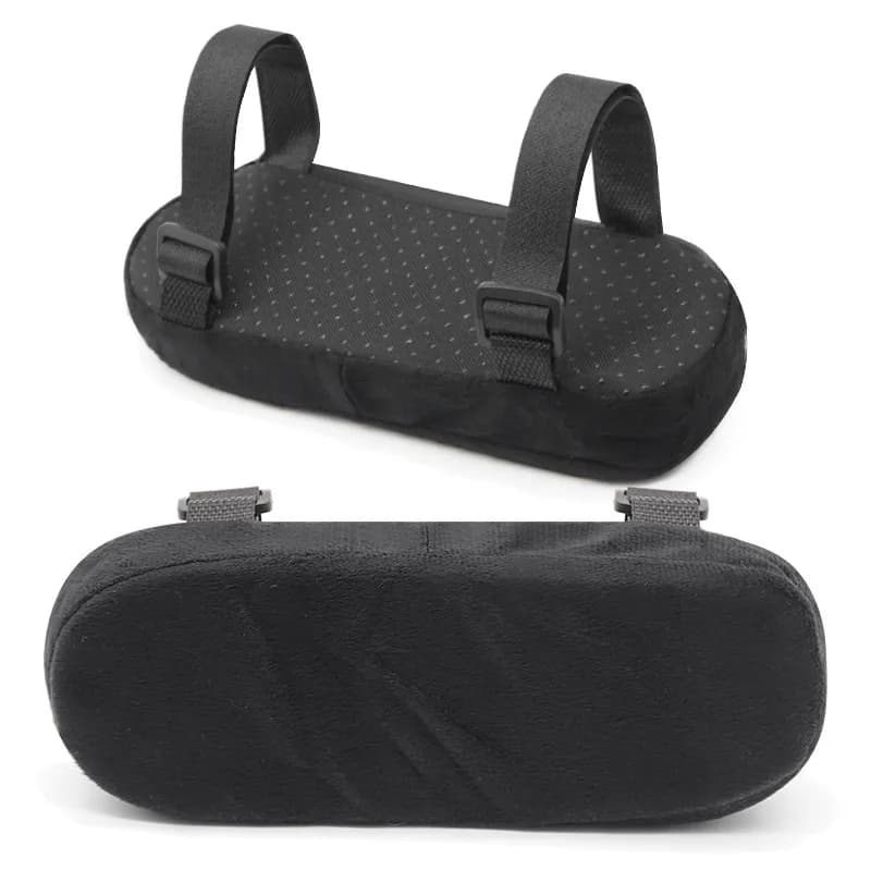 Cuscino per bracciolo per sedia in memory foam Cuscino di supporto per gomito Fodera per bracciolo con cinghia regolabile Comodo cuscino per gomito per alleviare lo stress
