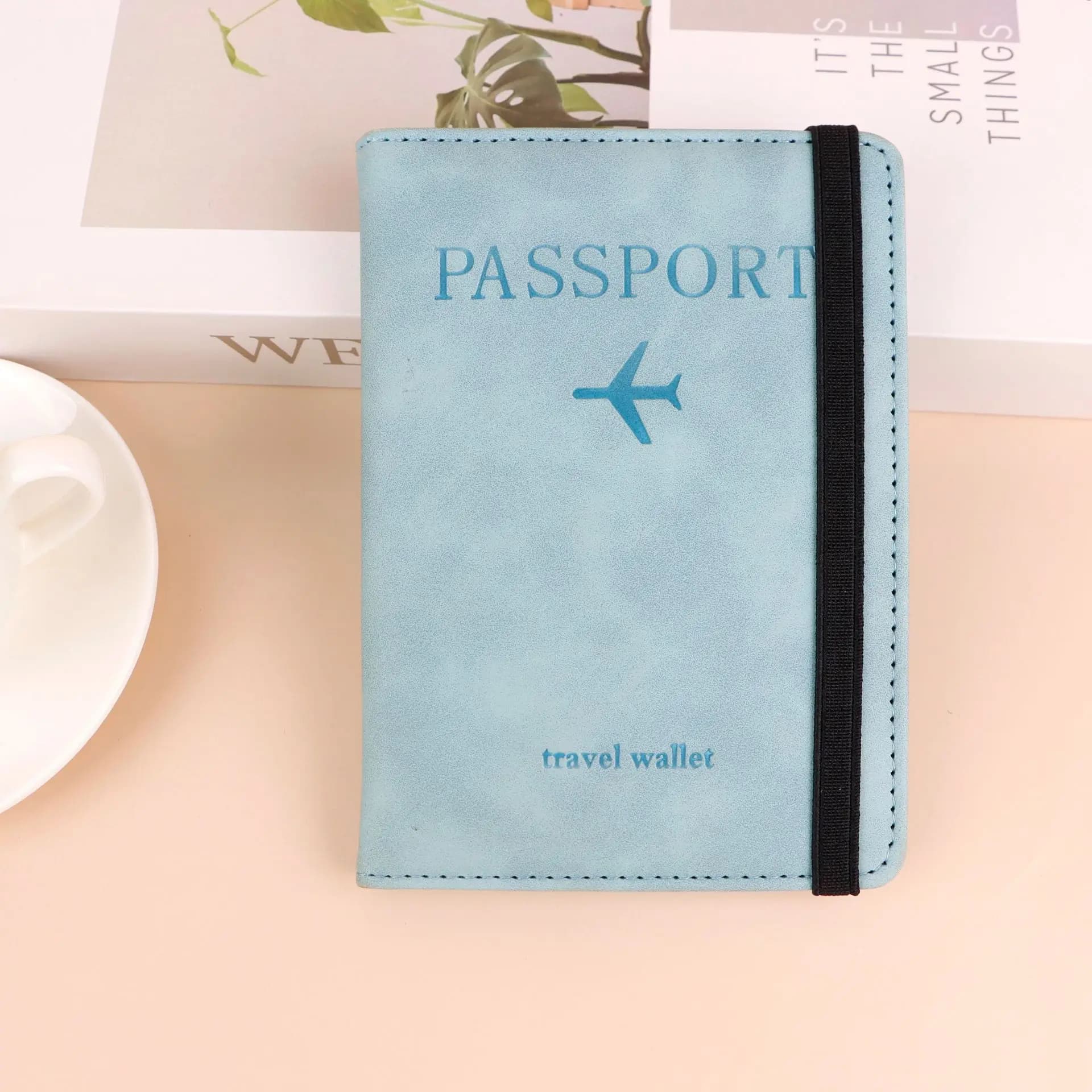 1pc Stylish RFID Passport Holder with Multi-Functional Travel Wallet and Cute Card Holder