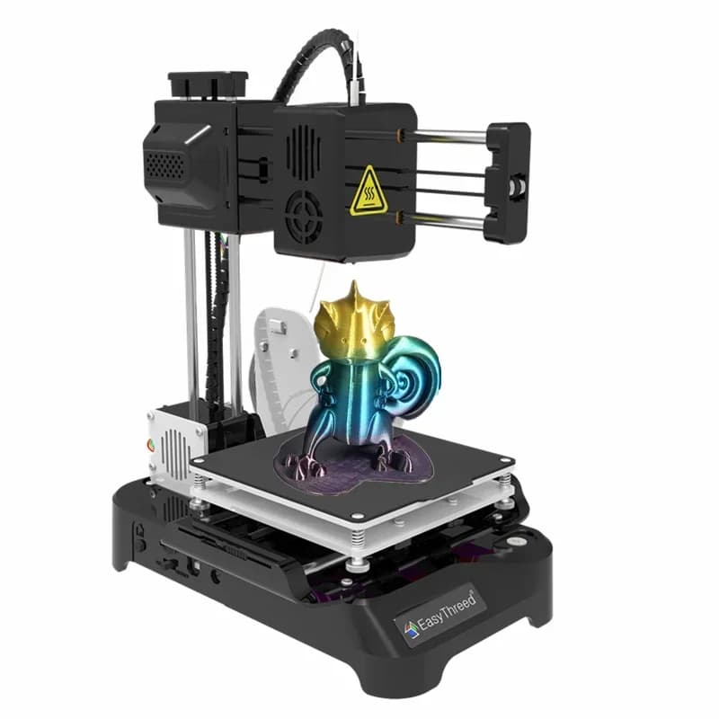Mini 3D printer EasyThreed K7 100x100x100mm Without heated bed Print with a key with TF card Filament PLA Small simple printing machine