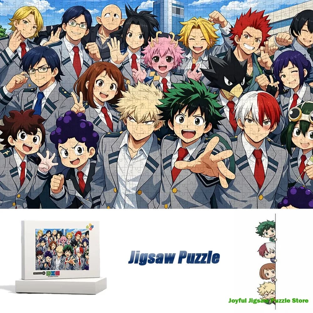 My Hero Academia Collectible Youth Hero Adventure Jigsaw Puzzle Anxiety Release Educational Brain Game Premium Decor Gift