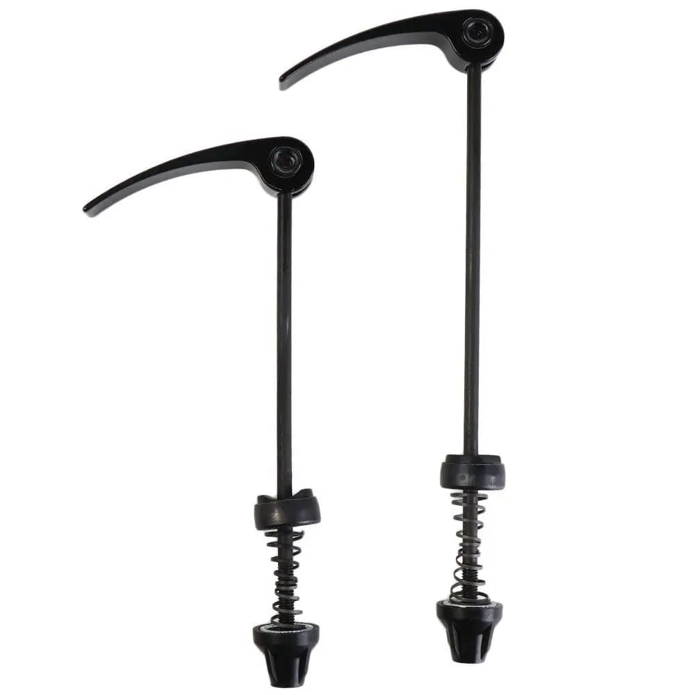 Leva a sgancio rapido in metallo 17,5 cm Leva anteriore posteriore per bici nera Spiedini in acciaio per bicicletta Spiedini in acciaio per bicicletta Ruota anteriore